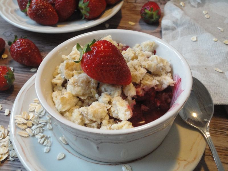 Truskawkowe crumble z tymiankiem