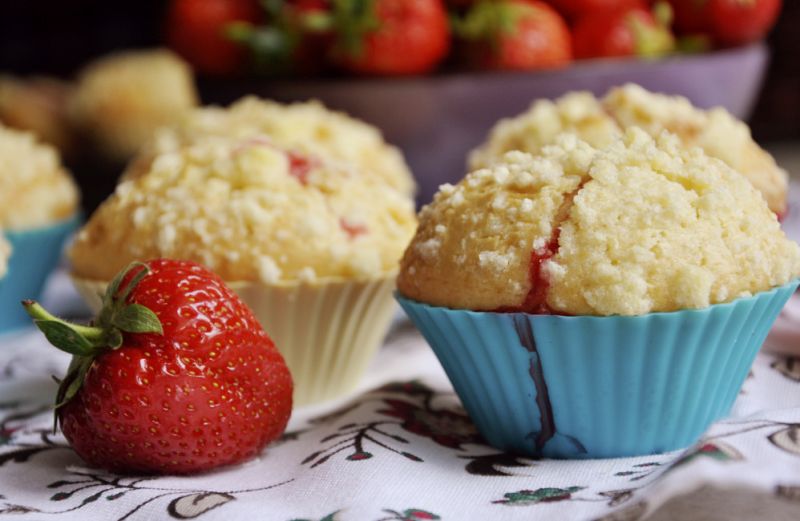 Truskawkowe muffiny Truskawkowe muffiny