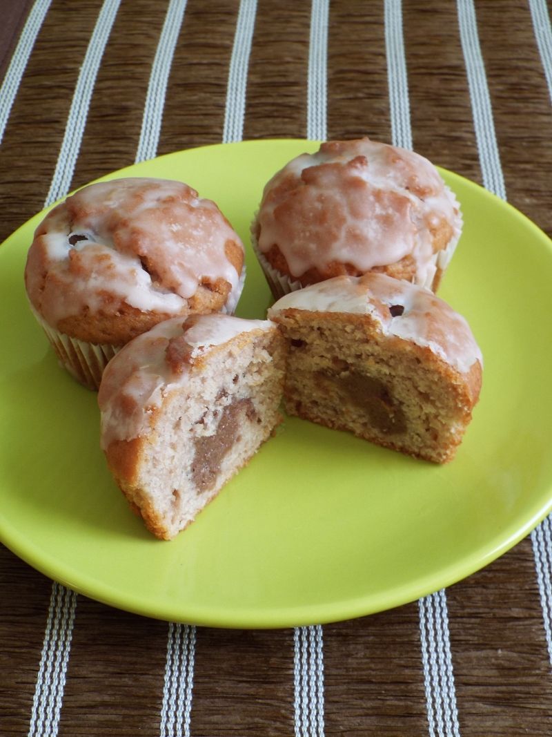 Truskawkowe muffiny z kremem czekoladowym Truskawkowe muffiny z kremem czekoladowym