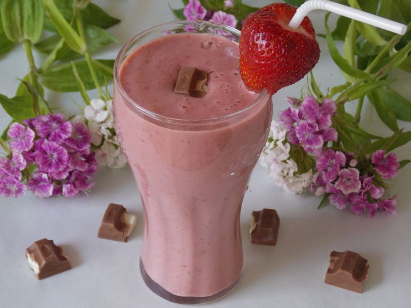 Truskawkowe smoothie z nutellą