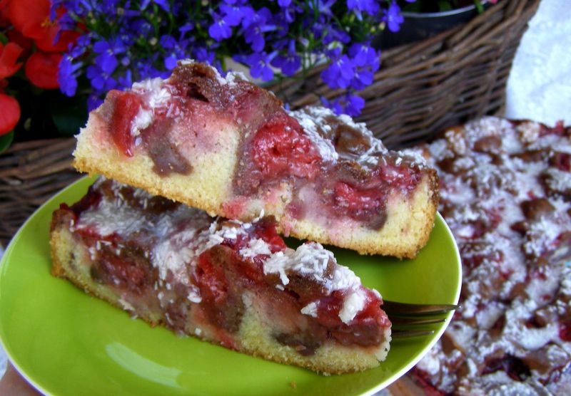 Truskawkowe ucierane ciasto Truskawkowe ucierane ciasto