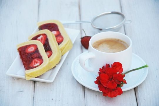 Truskawkowiec z galaretką