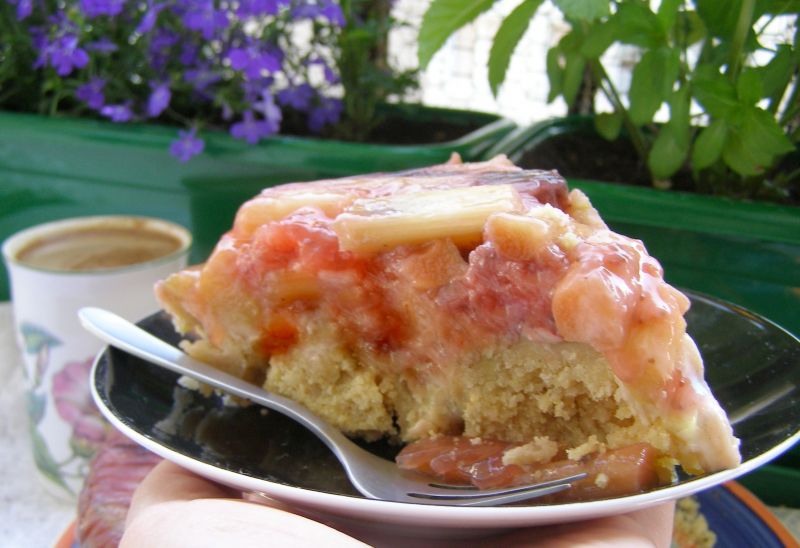 Truskawkowo-rabarabarowe kruche ciasto