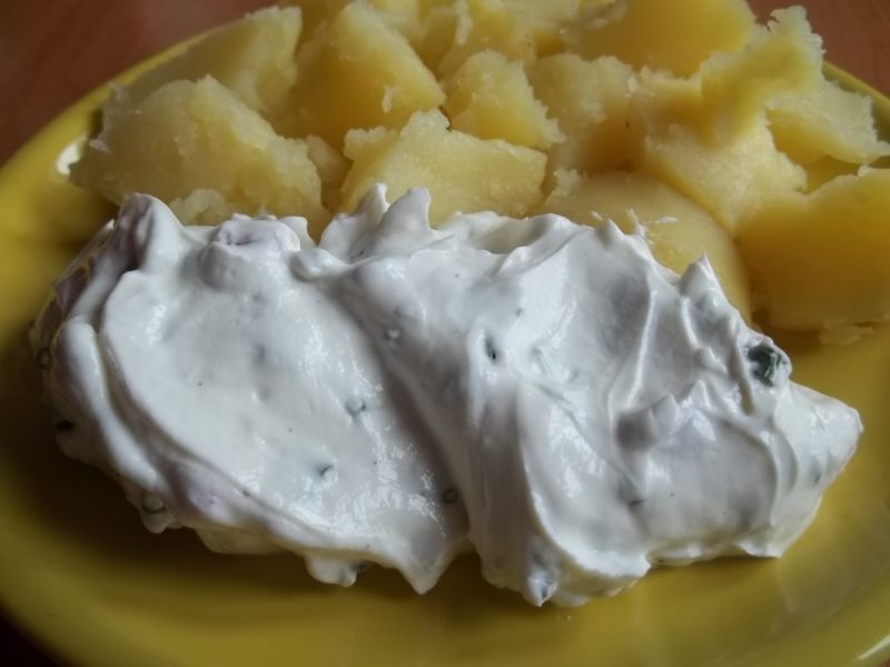 Twaróg śmietankowy z ziemniakami