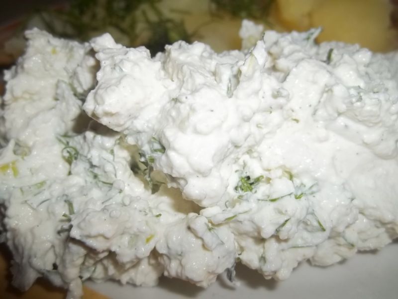 Twaróg z porem i koperkiem (do ziemniaków) Twaróg z porem i koperkiem (do ziemniaków)