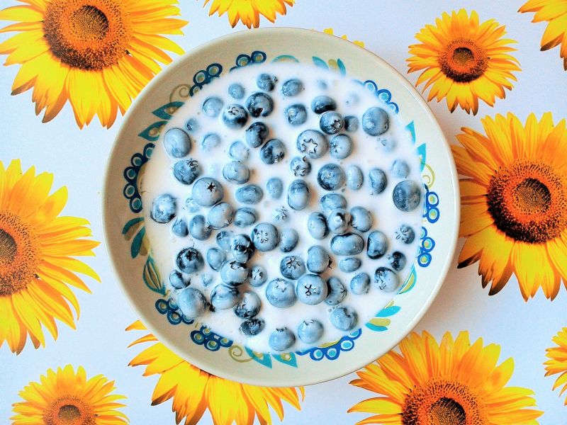 Twarożek z borówką  Twarożek z borówką