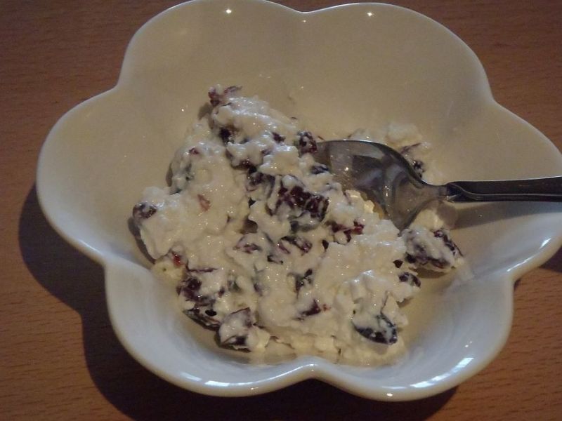 Twarożek z żurawiną