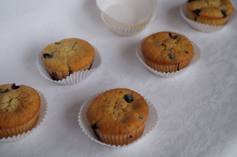 Ucierane babeczki z porzeczkami