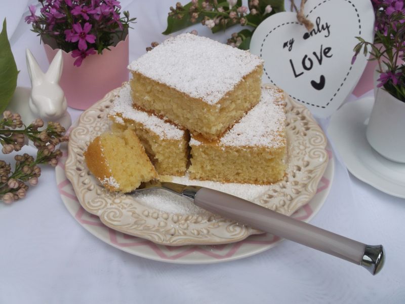 Ucierane ciasto jogurtowo - pamarańczowe