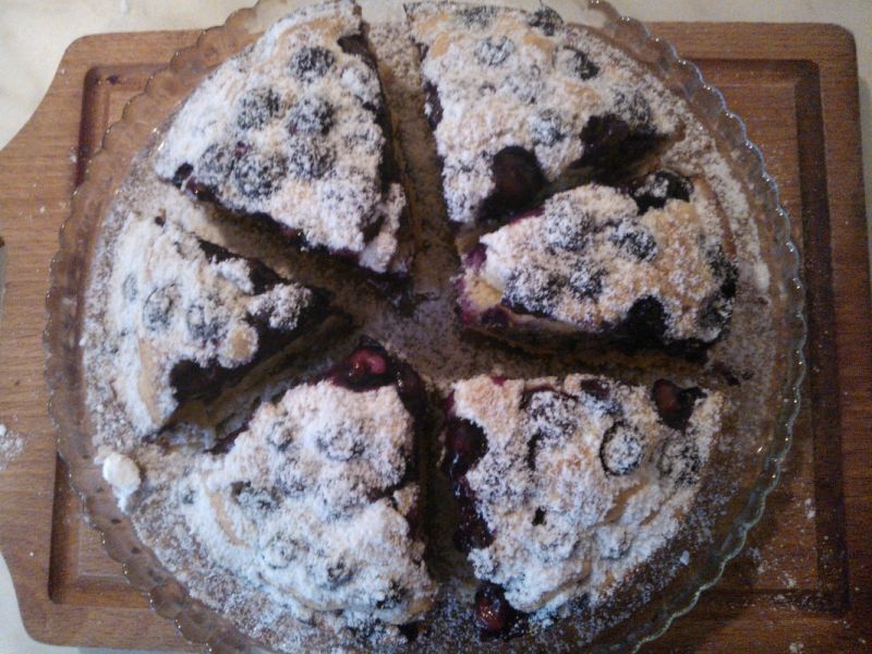 Ucierane ciasto z borówkami Ucierane ciasto z borówkami