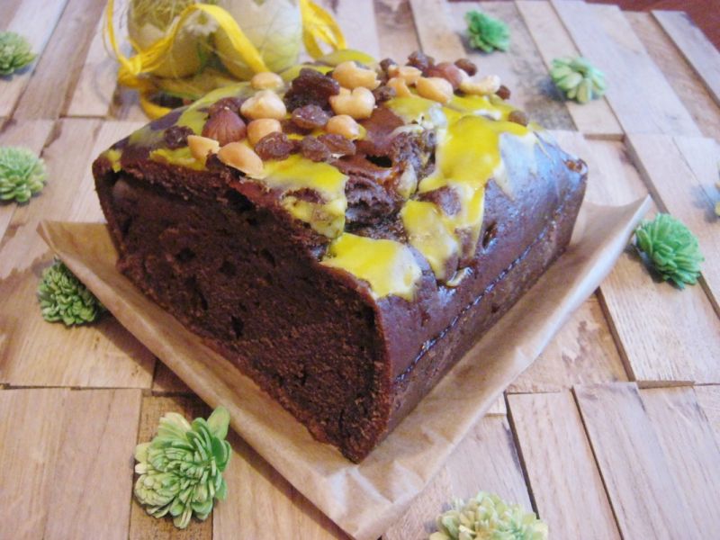 Ucierane ciasto z gruszką