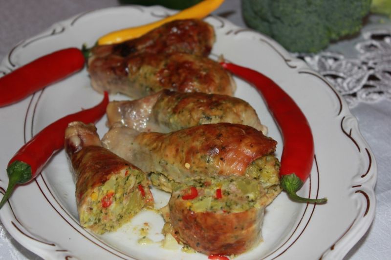 Udka faszerowane brokułami 