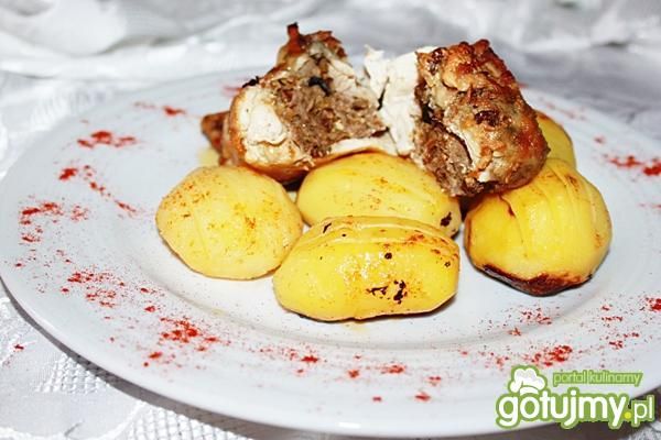 Udka faszerowane grzybami leśnymi 