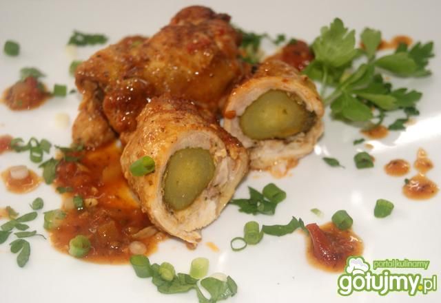 Udka faszerowane ogórkiem