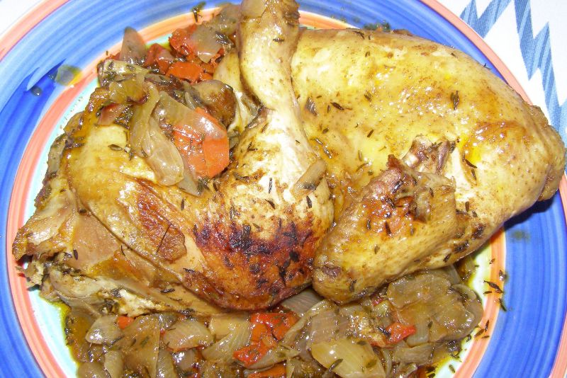 Udka kurczaka w papryce duszone