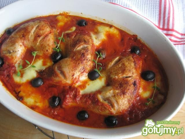 Udka kurczaka zapiekane w pomidorach