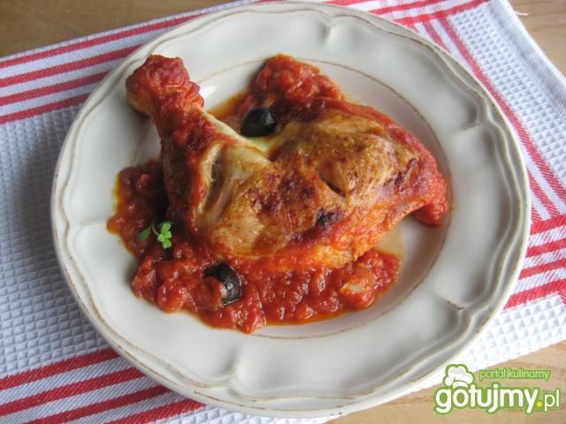 Udka kurczaka zapiekane w pomidorach