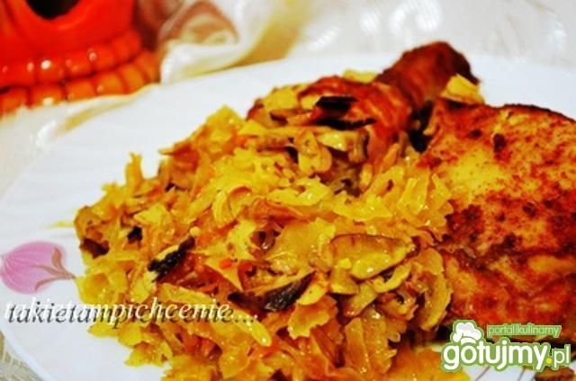 Udka na grzybach i kapuście