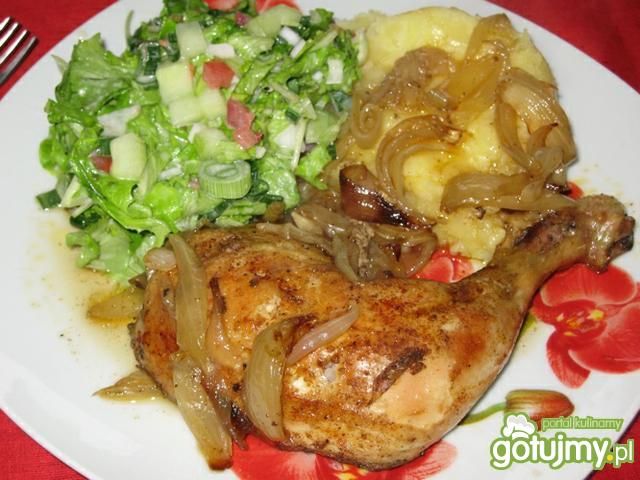 Udka pieczone z cebulą Udka pieczone z cebulą