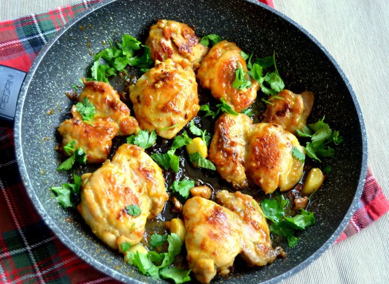 UdkA smażone w musztardowo - miodowej glazurze