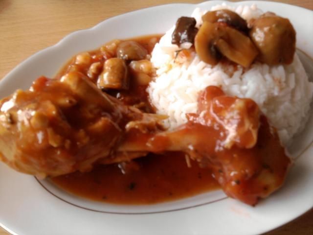 Udka w pomidorach z pieczarkami Udka w pomidorach z pieczarkami