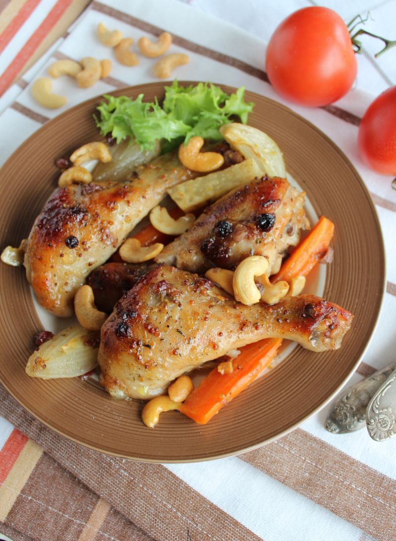 Udka w soku pomarańczowym i syropie klonowym 