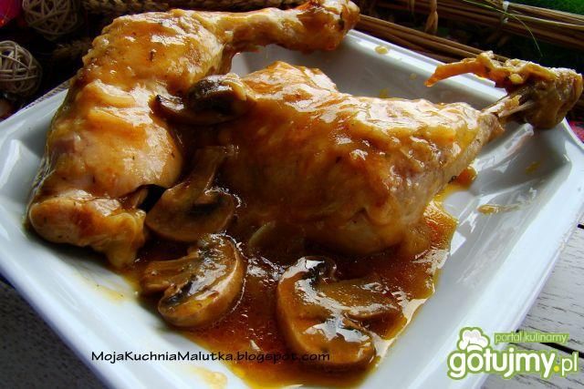 Udka w sosie grzybowo-pieczarkowym 