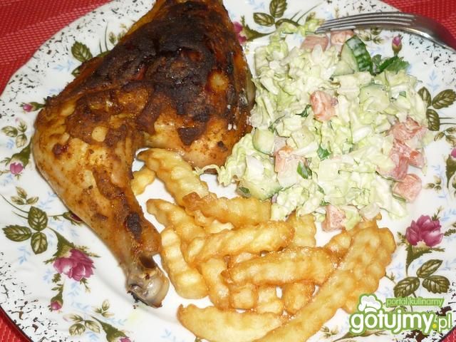 Udka z kurczaka pieczone w musztardzie