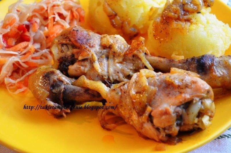 Udka z kurczaka po rosołowe duszone Udka z kurczaka po rosołowe duszone