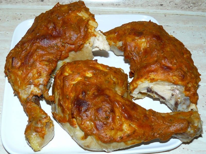 Udka z kurczaka w musztardowej skorupce