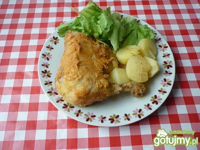 Udka z kurczaka w serowej panierce Udka z kurczaka w serowej panierce