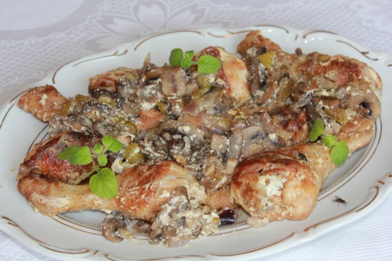 Udka zapiekane w śmietanie 