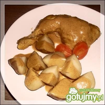 Udko kurczaka w sosie musztardowym Udko kurczaka w sosie musztardowym