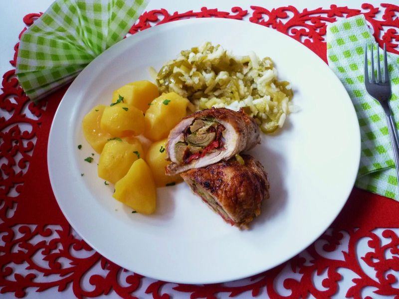 Udko nadziewane brukselką 