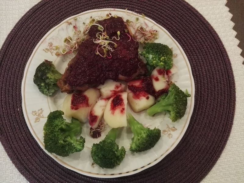 Udko z kurczaka z malinową nutą