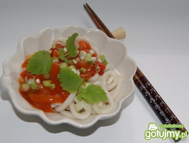 Udon z słodko-kwaśnym sosem : Udon z słodko-kwaśnym sosem :