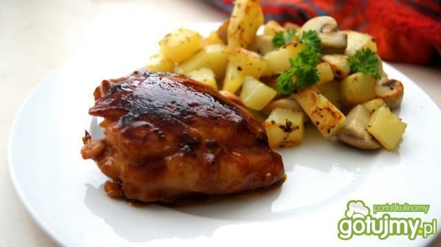 Udziki Teriyaki ze smażonymi ziemniakami Udziki Teriyaki ze smażonymi ziemniakami