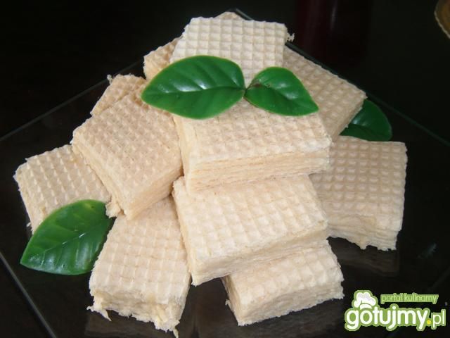 Wafel z białą masą Wafel z białą masą