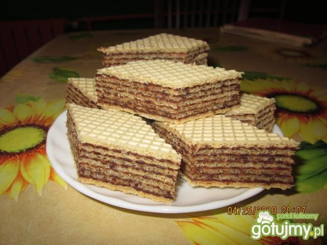 Wafel z masą kakaowa
