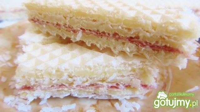 Wafel z masą kokosową  Wafel z masą kokosową