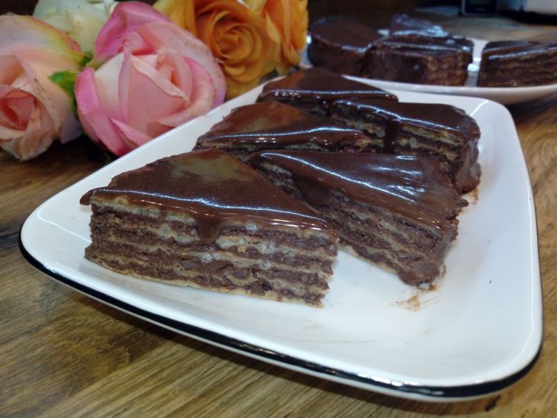 Wafelki jaglane w czekoladzie