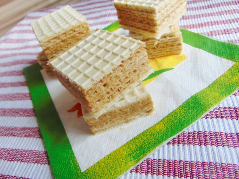 Wafelki z masą kawową Wafelki z masą kawową