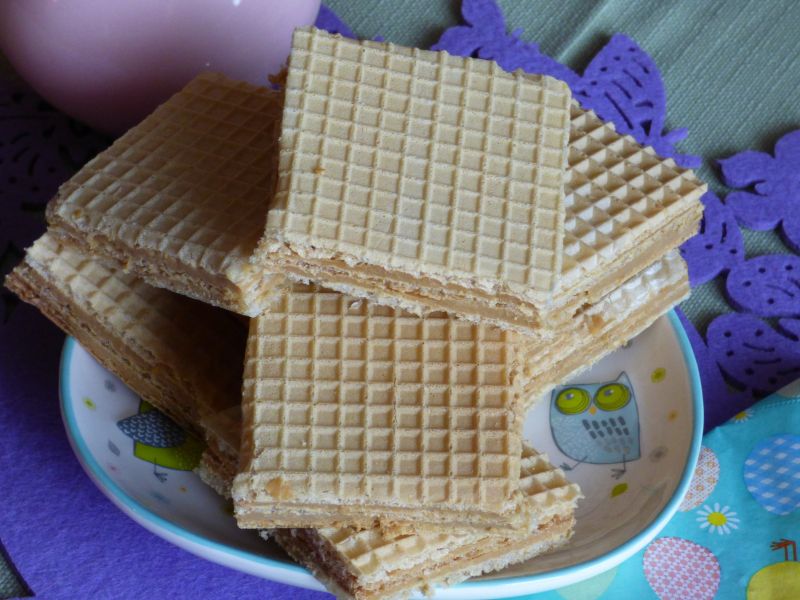 Wafelki z masą kawową Wafelki z masą kawową