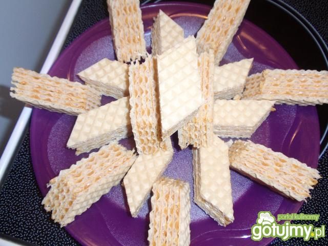 Wafelki z masą krówkową Wafelki z masą krówkową