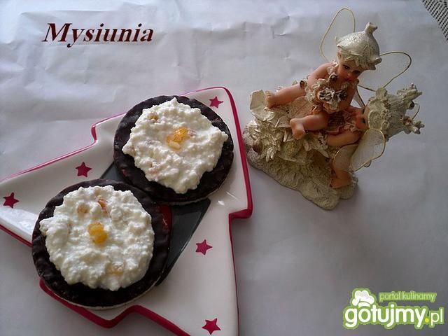 Wafelki z pomarańczowym twarożkiem Wafelki z pomarańczowym twarożkiem