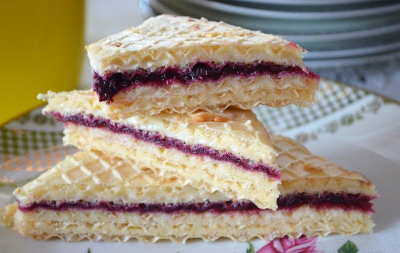 Wafelki z śmietankowym kremem