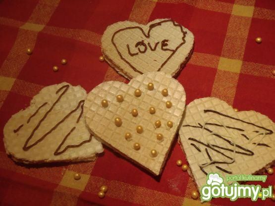 Wafelkowe serduszka