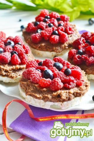 Wafle ryzowe z kremem gryczano-czekolad