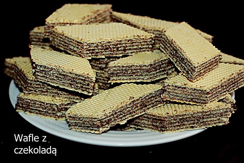 Wafle z czekoladą