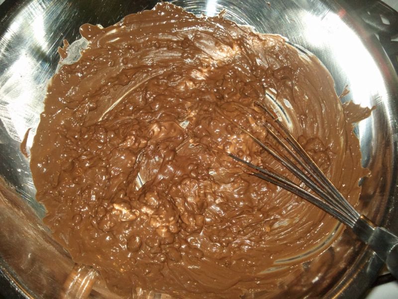 Wafle z kremem sernikowo-czekoladowym